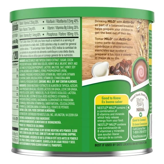 Nestle Milo Active Go Chocolate Malt Powder Drink Mix, 14.1 oz