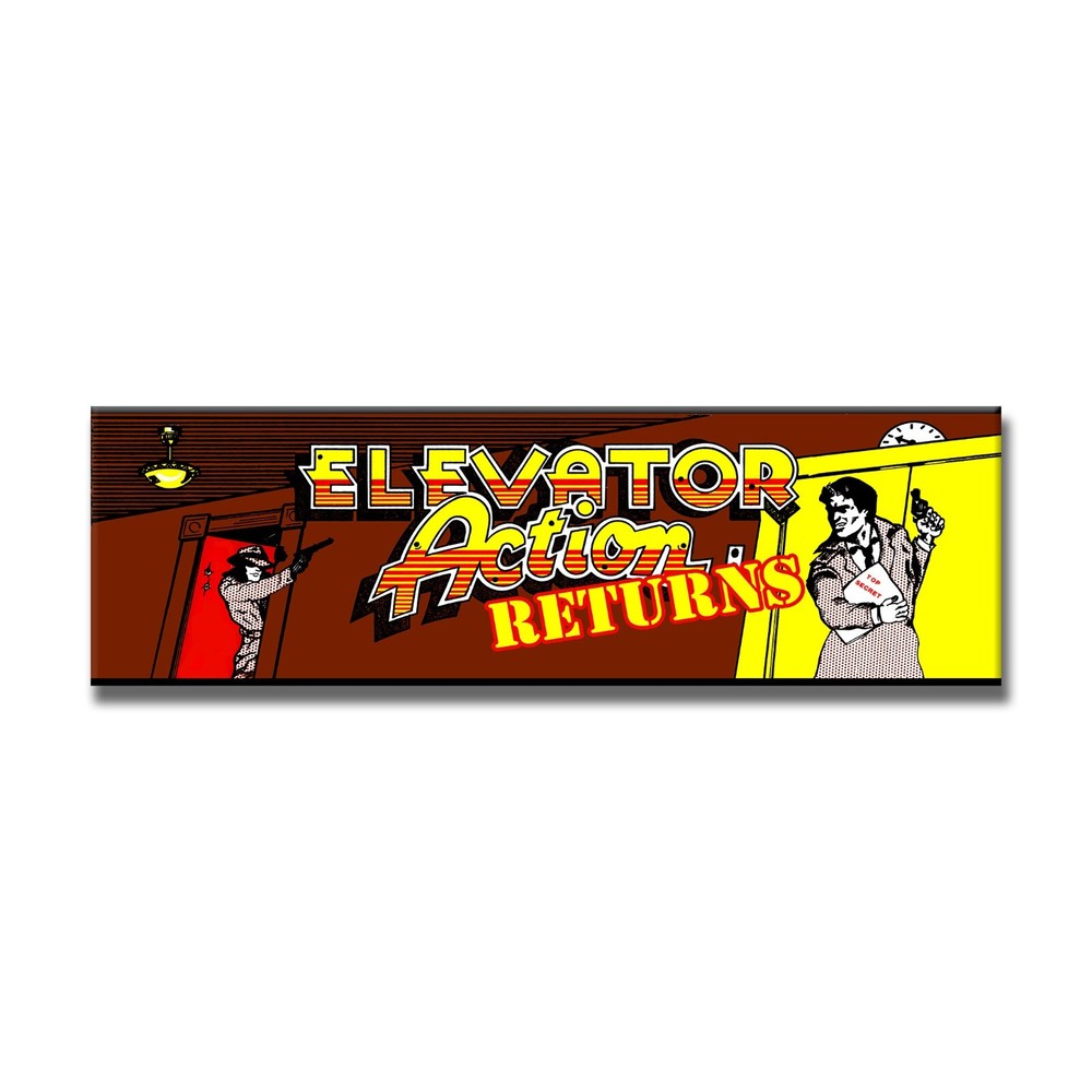 Elevator Action 2 Premium Arcade Marquee Insert Reproduction Header Backlit Sign