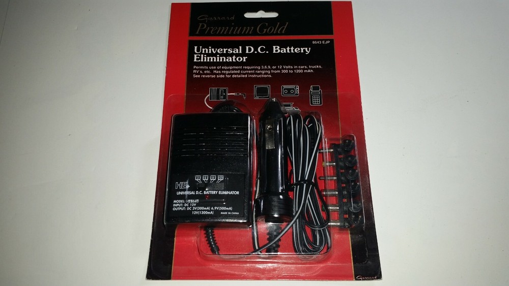 Garrard Universal DC Battery Eliminator 8643 EJP New