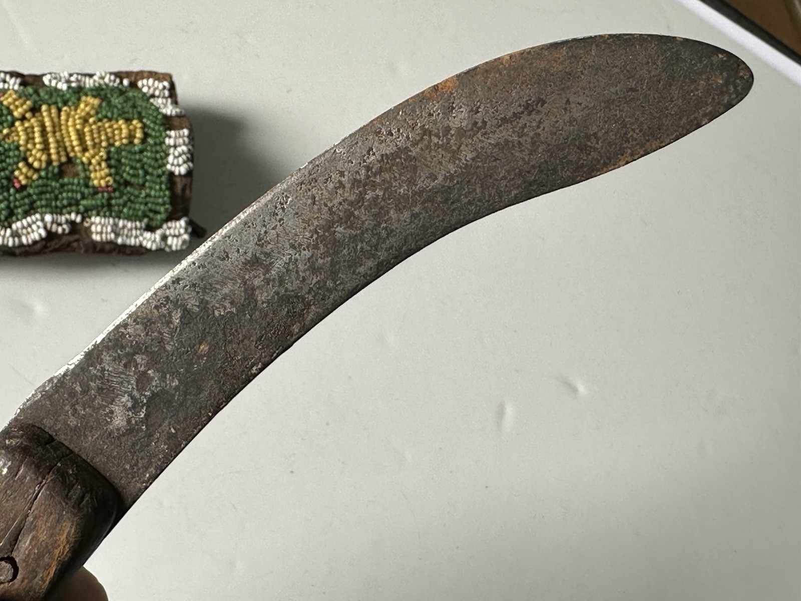 INCREDIBLE SIOUX PLAINS INDIAN HISTORIC BEADED KNIFE SHEATH, HISTORICAL