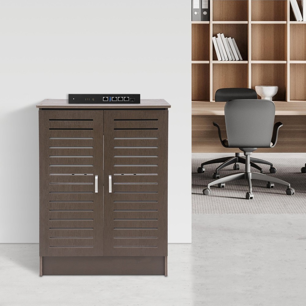 WiFi Router Storage Cabinet Floor Standing Router Decorative Box Power Strip