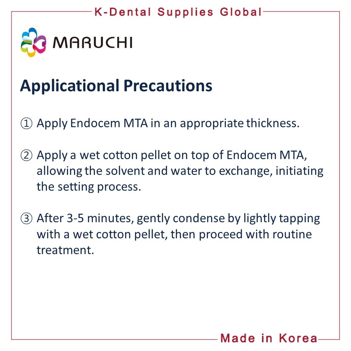 MARUCHI ENDOCEM MTA BioCeramic Premixed Injectable material (1 x 2g syringe)