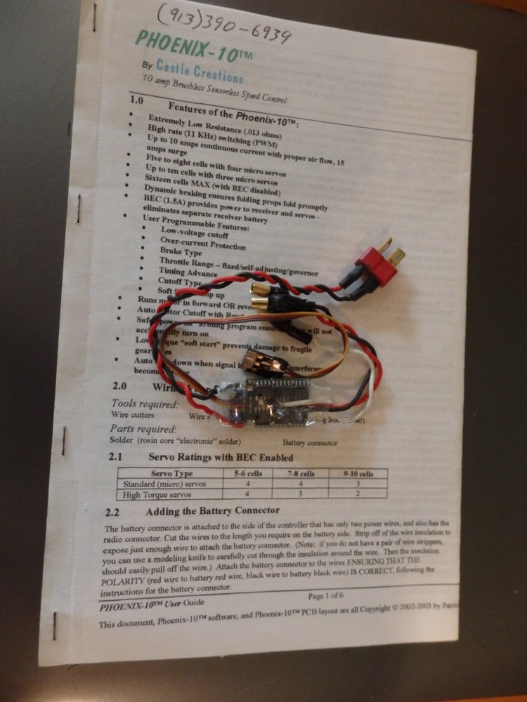 Castle Creations Phoenix-10 Micro ESC