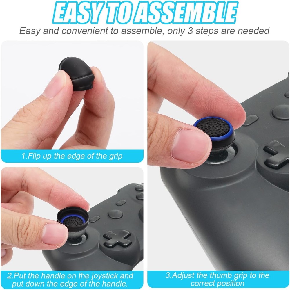 4PCS Silicone Thumb Grip Caps for PS5 PS4 Xbox Switch Pro Controller Joystick