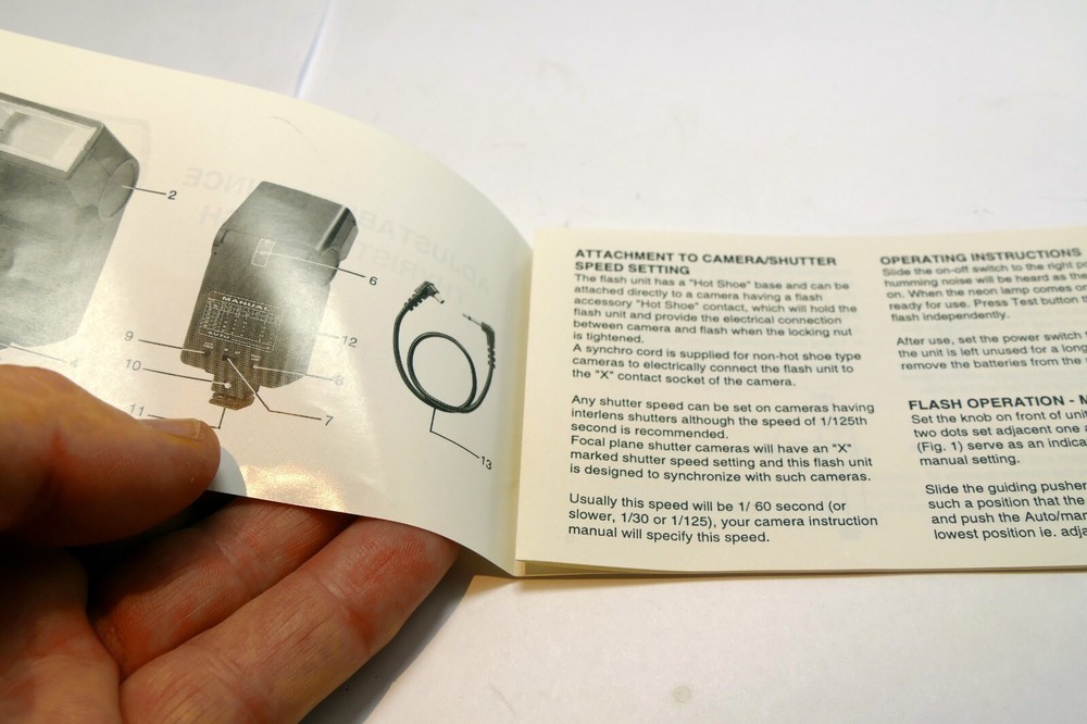 adjustable Bounce Thyristor flash Instruction Manual Guide (E) English