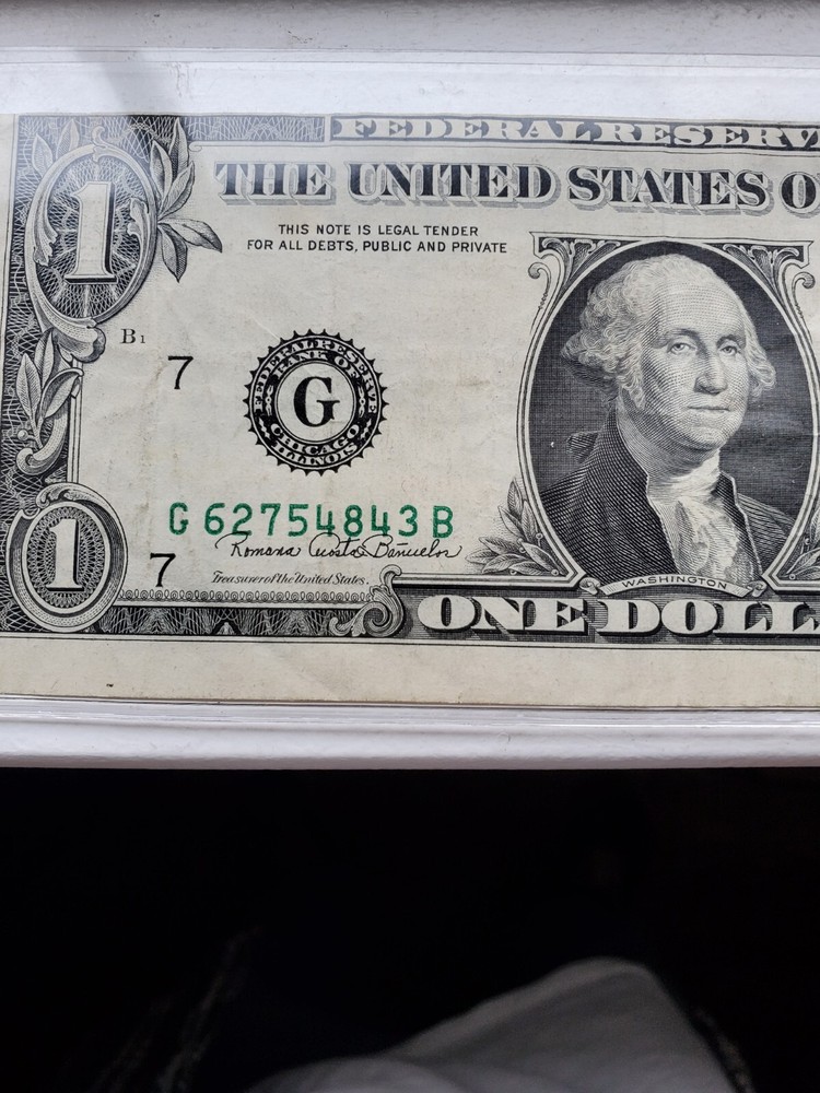 $1 1969D PLATE SHIFT ERROR" Federal Reserve Note!