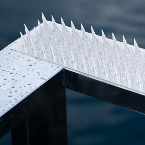 24 Pack Clear PVC Bird Spike Strips Outdoor
