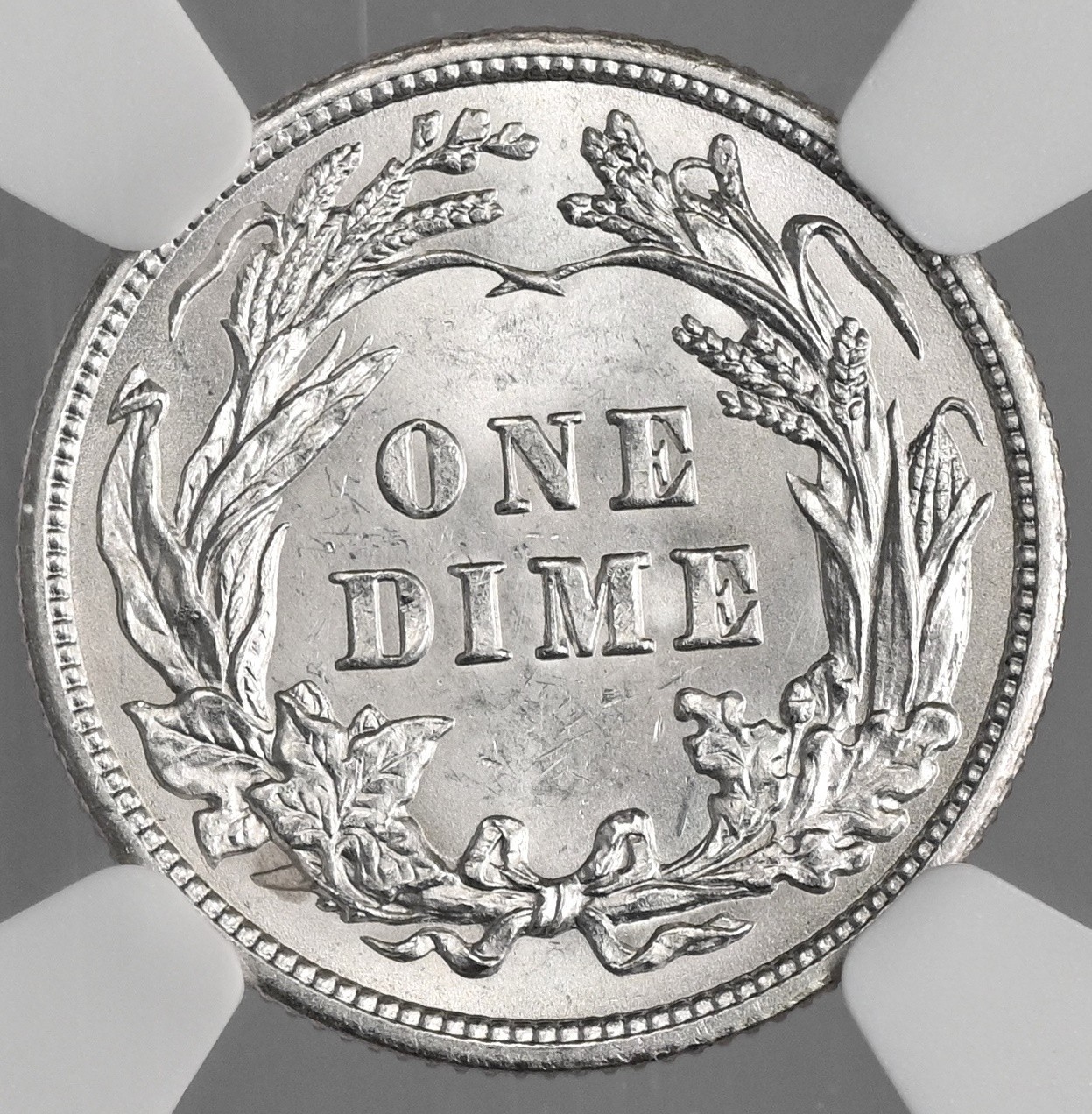 1909-P 10C BARBER SILVER DIME "PHILADELPHIA" NGC MS62 #8404753-029