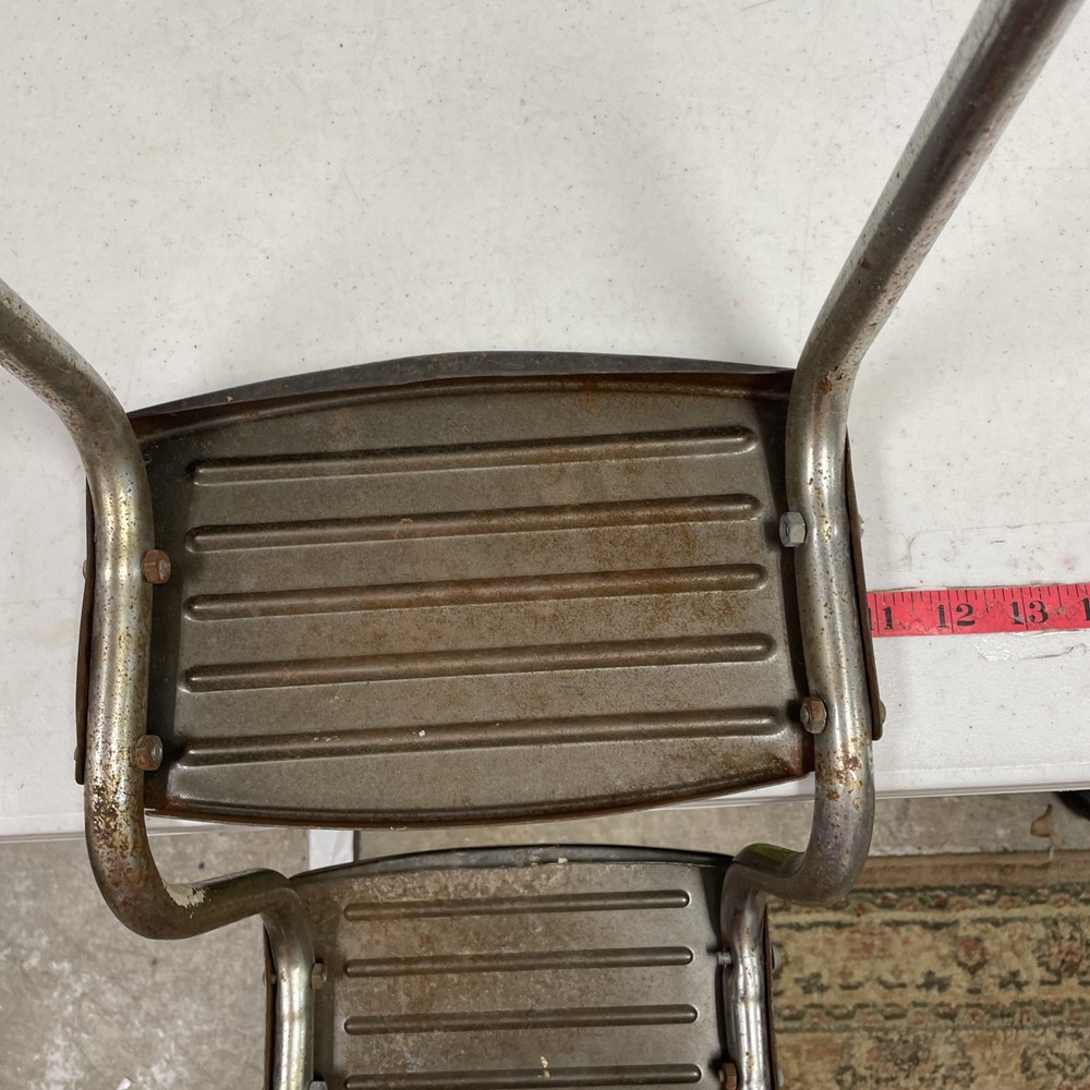 Griswold Two Step Stool Vintage Rusty Primitive Missing Nonskid Rubber ￼