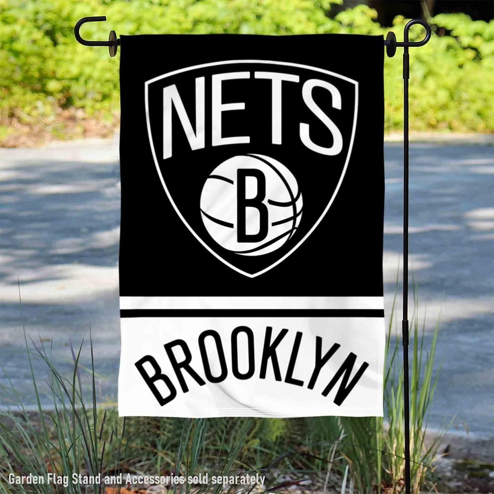 Brooklyn Nets Double Sided Garden Flag