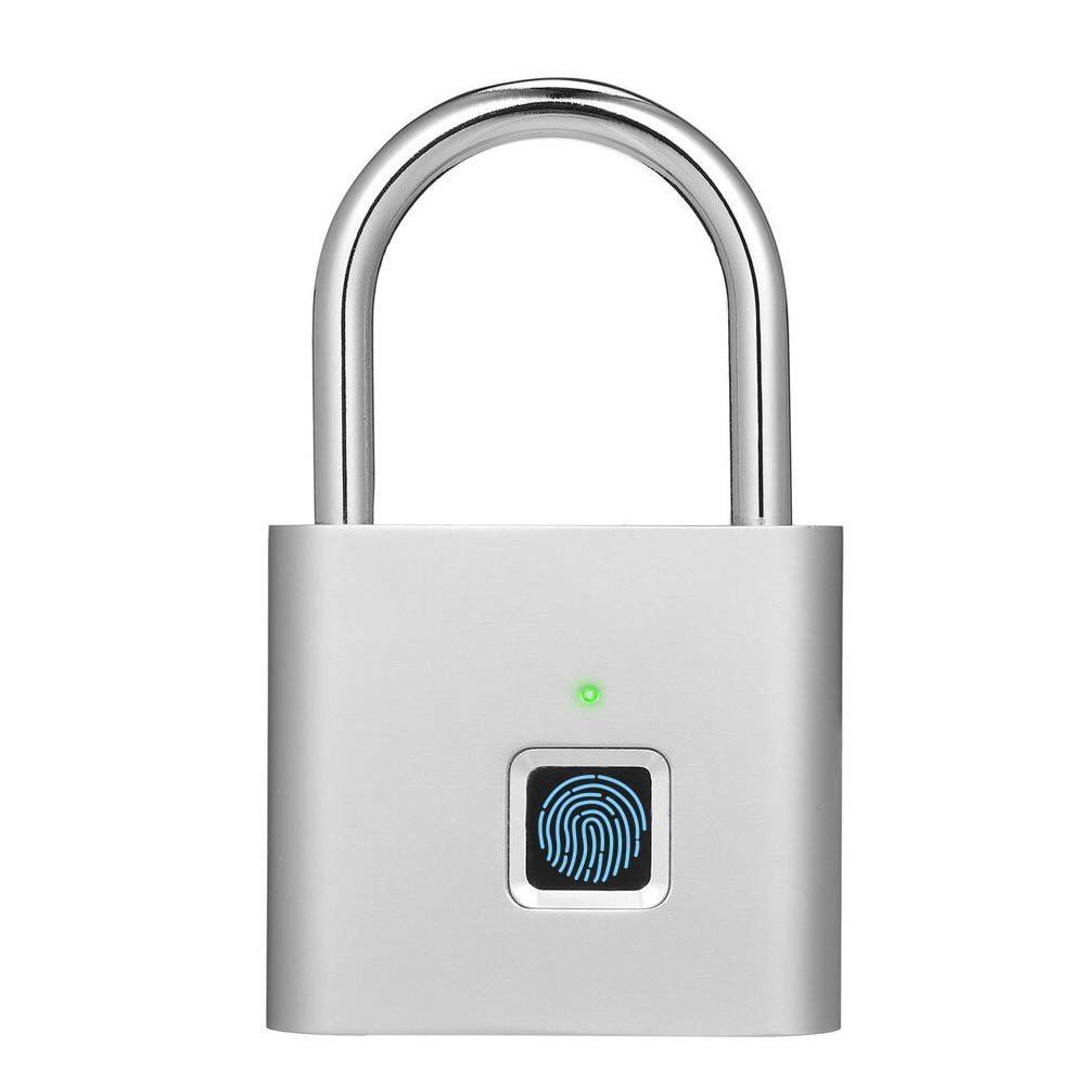 Fingerprint Padlock, USB Charging Waterproof Mini Smart Security Lock with No...