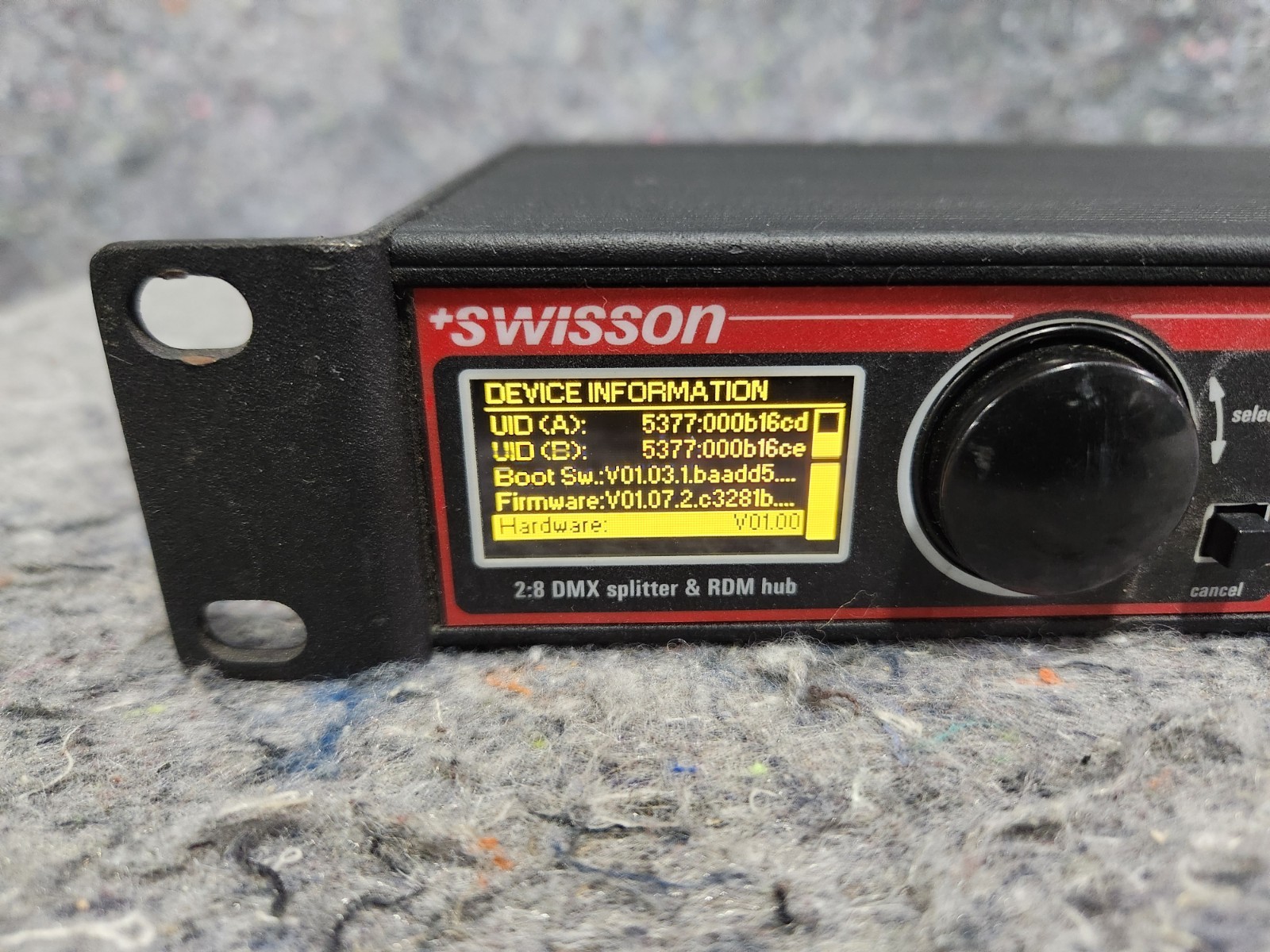 Swisson XPD-28-5R 2:8 A/B 5-Pin DMX Splitter and RDM Hub Rackmount Opto Booster