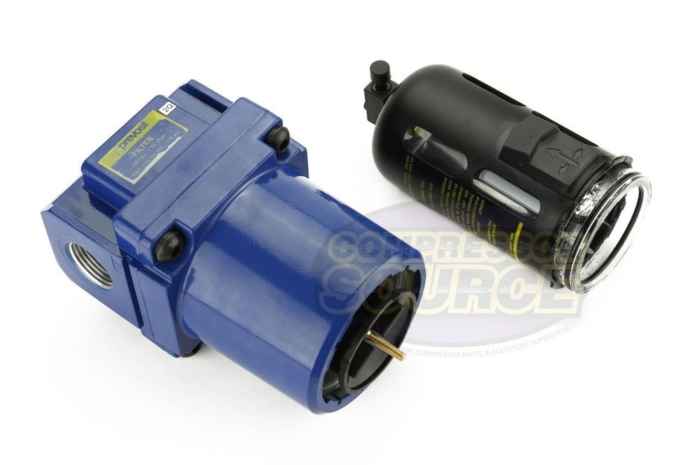 Prevost Compressed Air Inline Moisture Water Separator Filter 3/4" FNPT High CFM