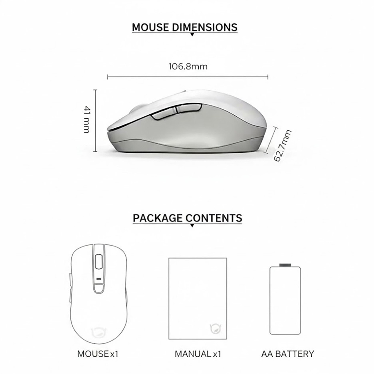 Lenovo Bluetooth 5.0 Wireless Mouse Dual Mode Silent 1600 DPI Optical Ergonomic