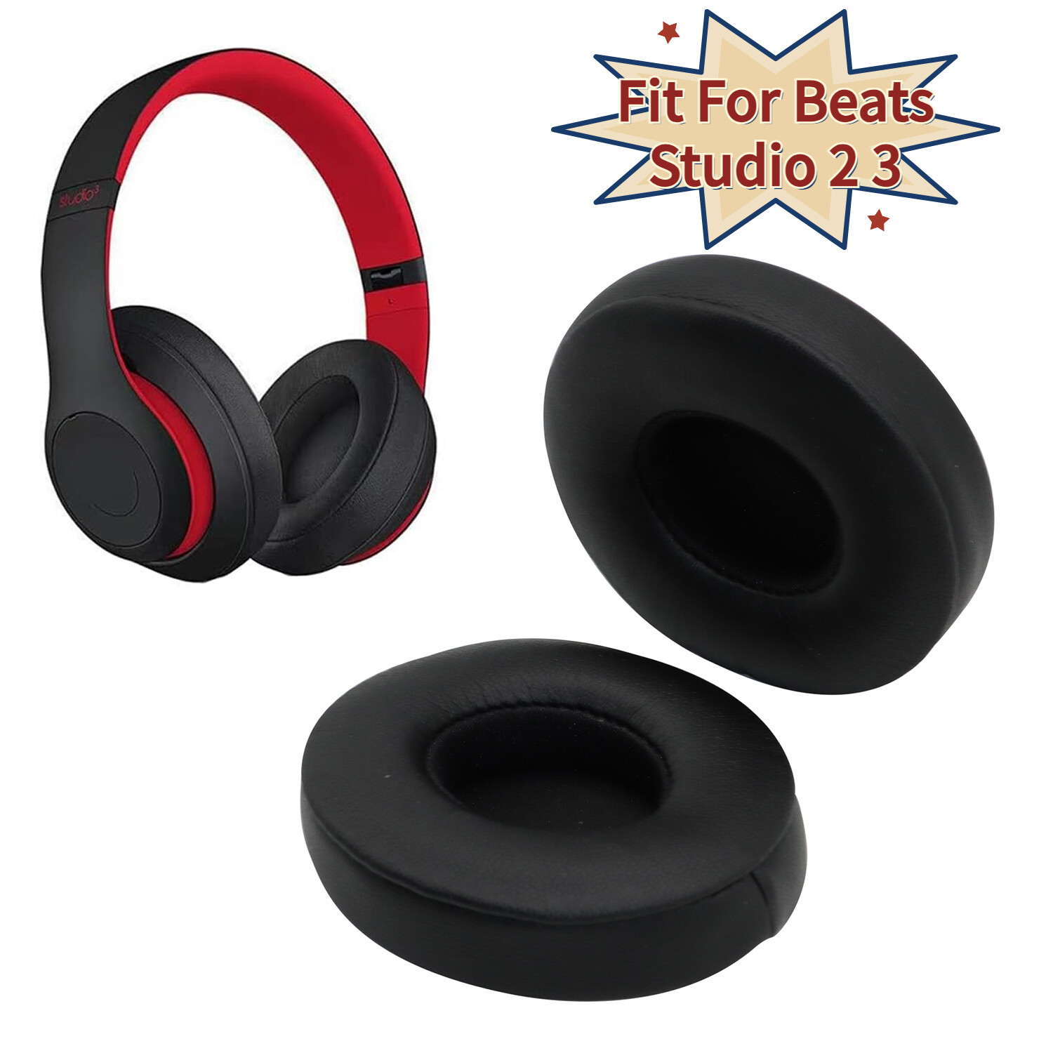 2x Ear Pad Cushion Replacement For Beats Dre Studio 2 3 Wireless / Wired 2.0 3.0