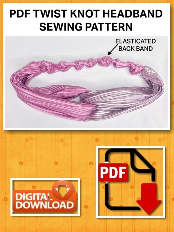 Twist-knot Headband Sewing Pattern Graphic