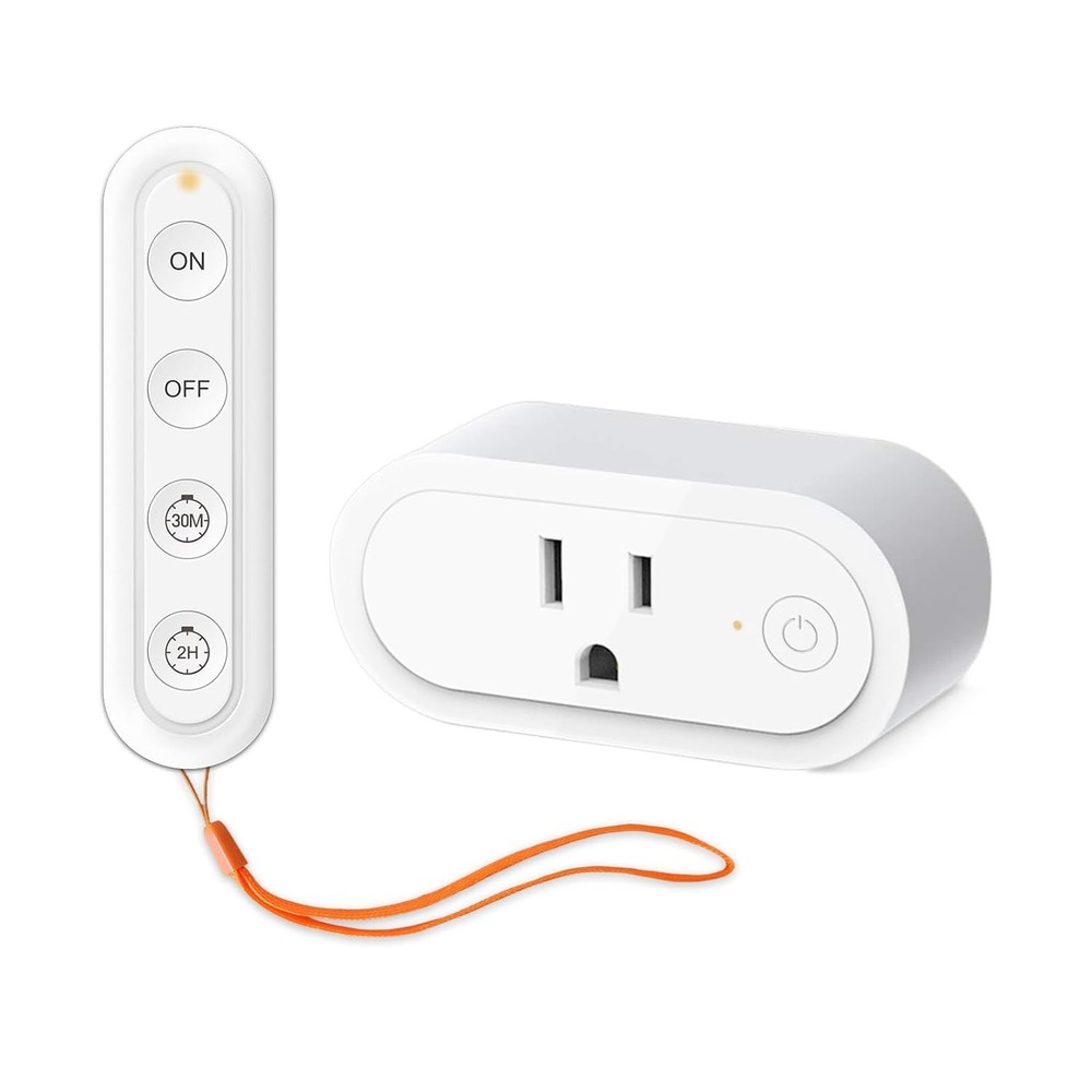 2 Pack Remote Control Timer Outlet with Auto Shut-Off, 15A for Home Use