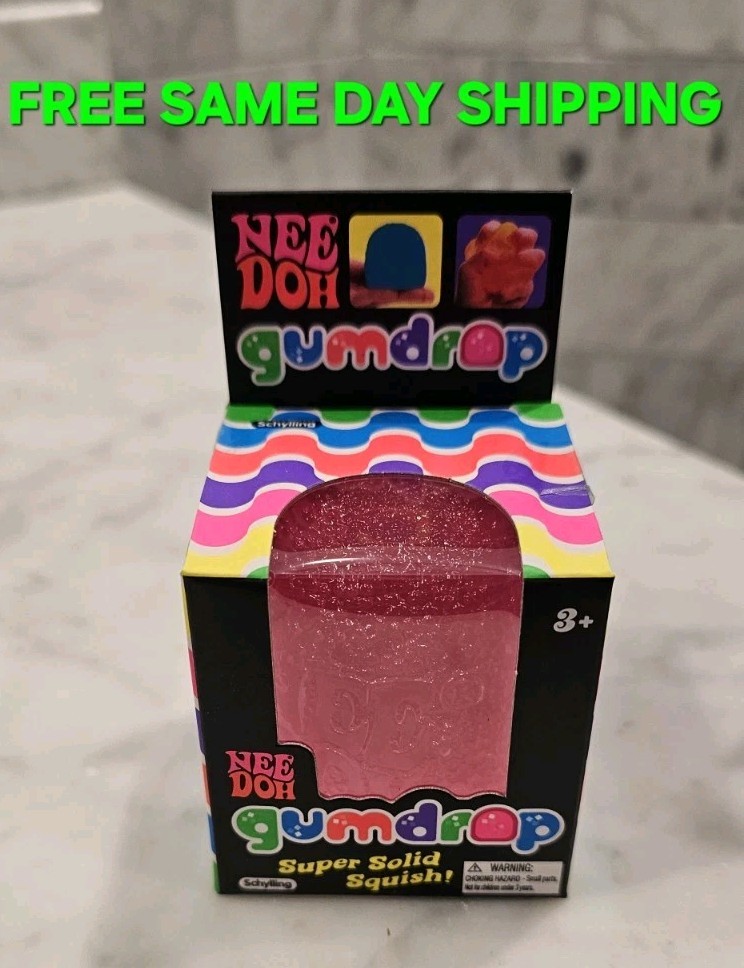 Needoh GUMDROP PINK 🩷 Super Solid Squishy Nee Doh NEW. Ships Same Day