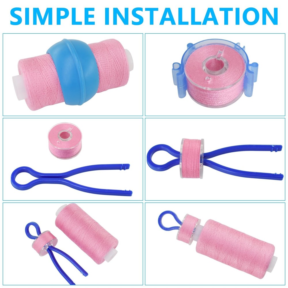 142pcs Bobbin Thread Buddies Set Sewing Thread Organizing Clips Bobbin Holder...