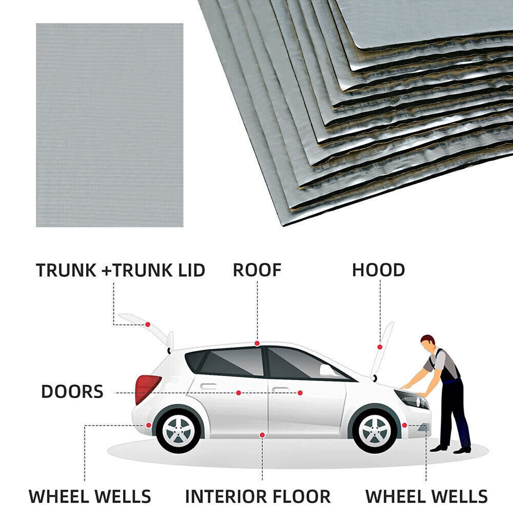 Self-adhesive Fireproof Sound Deadener Heat Insulation Mat For Car Hood Engine