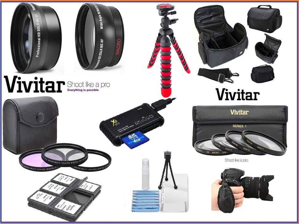 Super-Saving HD Deluxe Accessory Bundle For Nikon D3300 D3200 D3100 D3000
