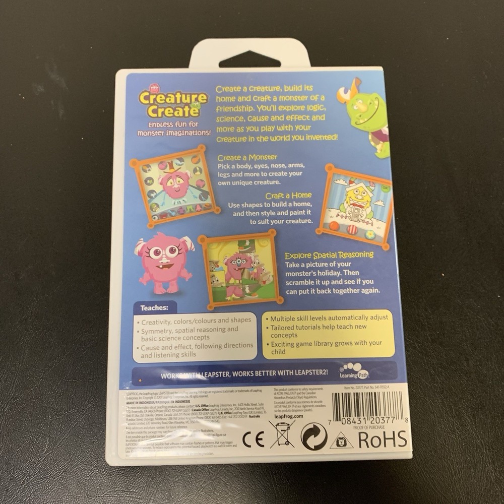 LeapFrog Learning Game CREATURE CREATE for Leapster