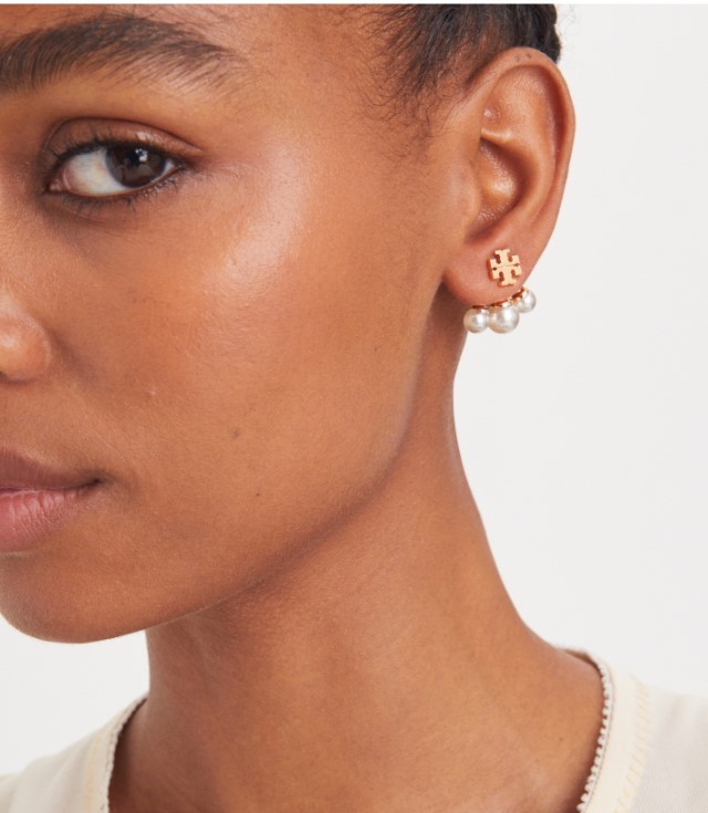 Tory Burch Britten Pearl Cluster Stud Earrings