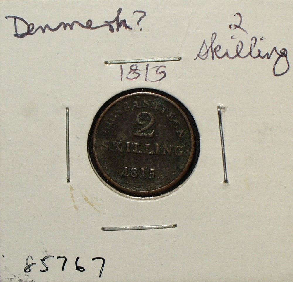 Denmark 1815 2 Skilling Coin