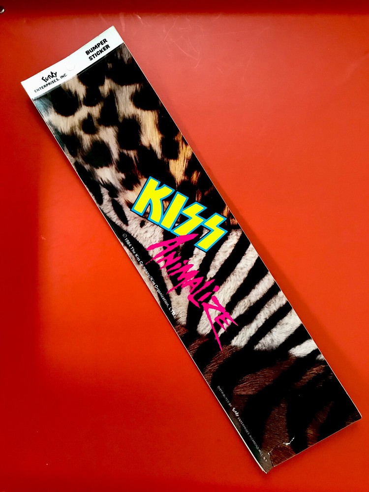 KISS 1984 ANIMALIZE Eric Carr Paul Stanley FUNKY Bumper Sticker