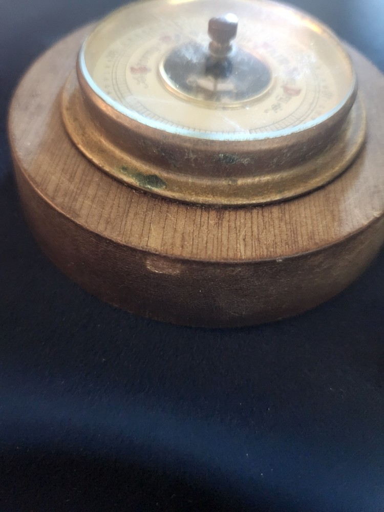 Vintage German Aneroid Barometer Round Wall Mount Untested