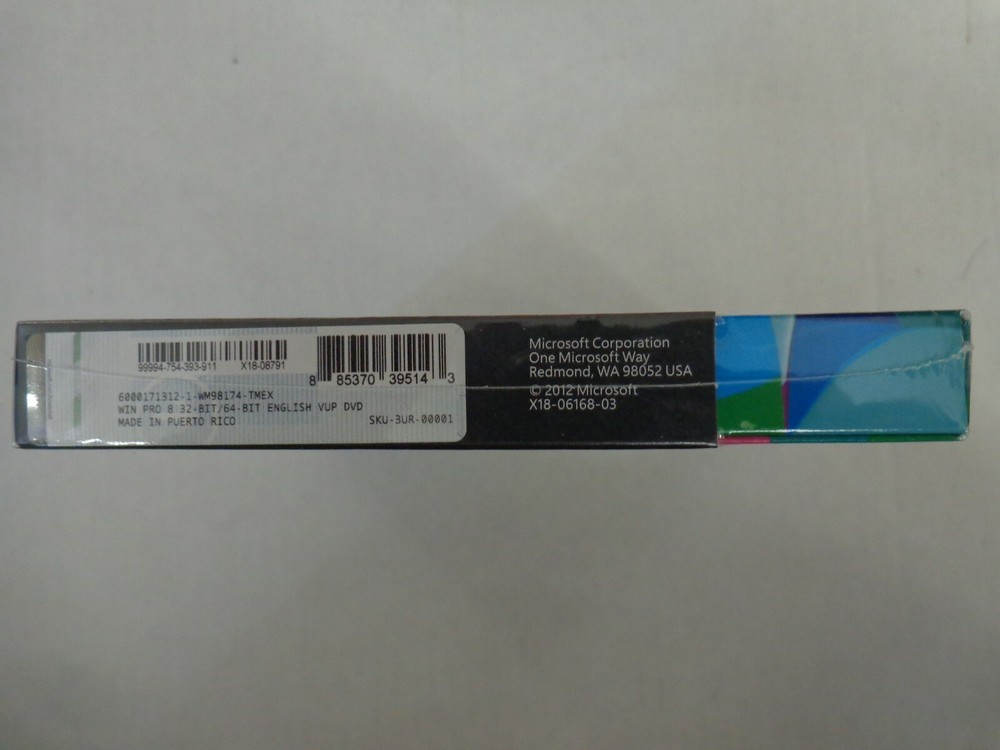 MICROSOFT WINDOWS 8 PRO FULL/ UPGRADE VERSION 64/32 (UNOPENED FACTORY SEALED)