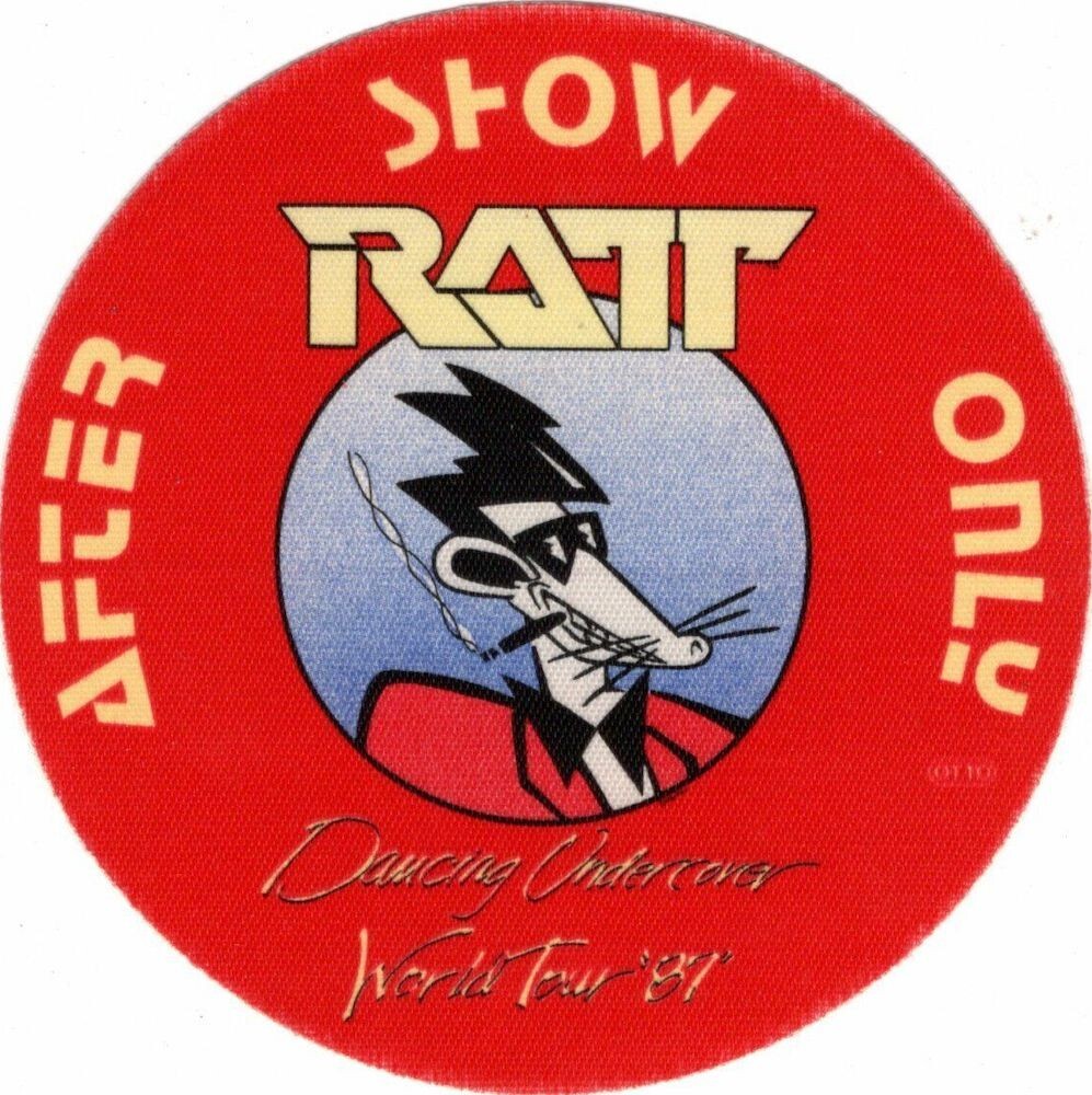 RATT 1987 DANCING UNDERCOVER WORLD TOUR AFTER SHOW ONLY BACKSTAGE PASS NM 2 MINT
