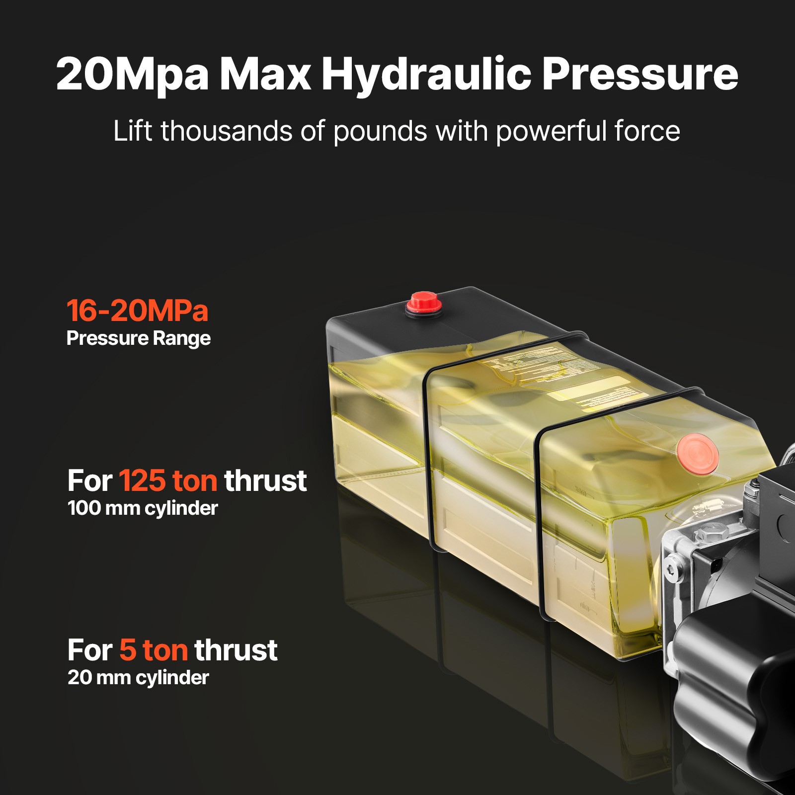 Uimoso Hydraulic Power Unit 15 Quart Single AC 220-240V for 2/4 Post Lift Pump