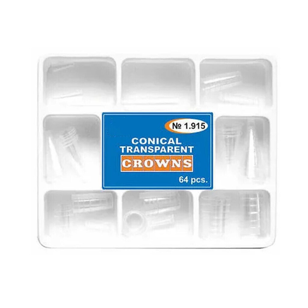 64 Pcs Dental Restoration Conical Transparent Crowns Preforms Matrices Matrix