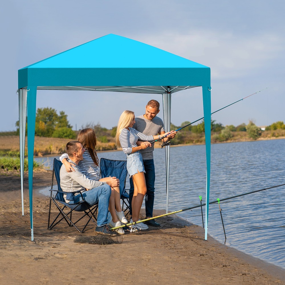 6.5X6.5FT Two Doors & Two Windows Practical Waterproof Right-Angle Folding Tent