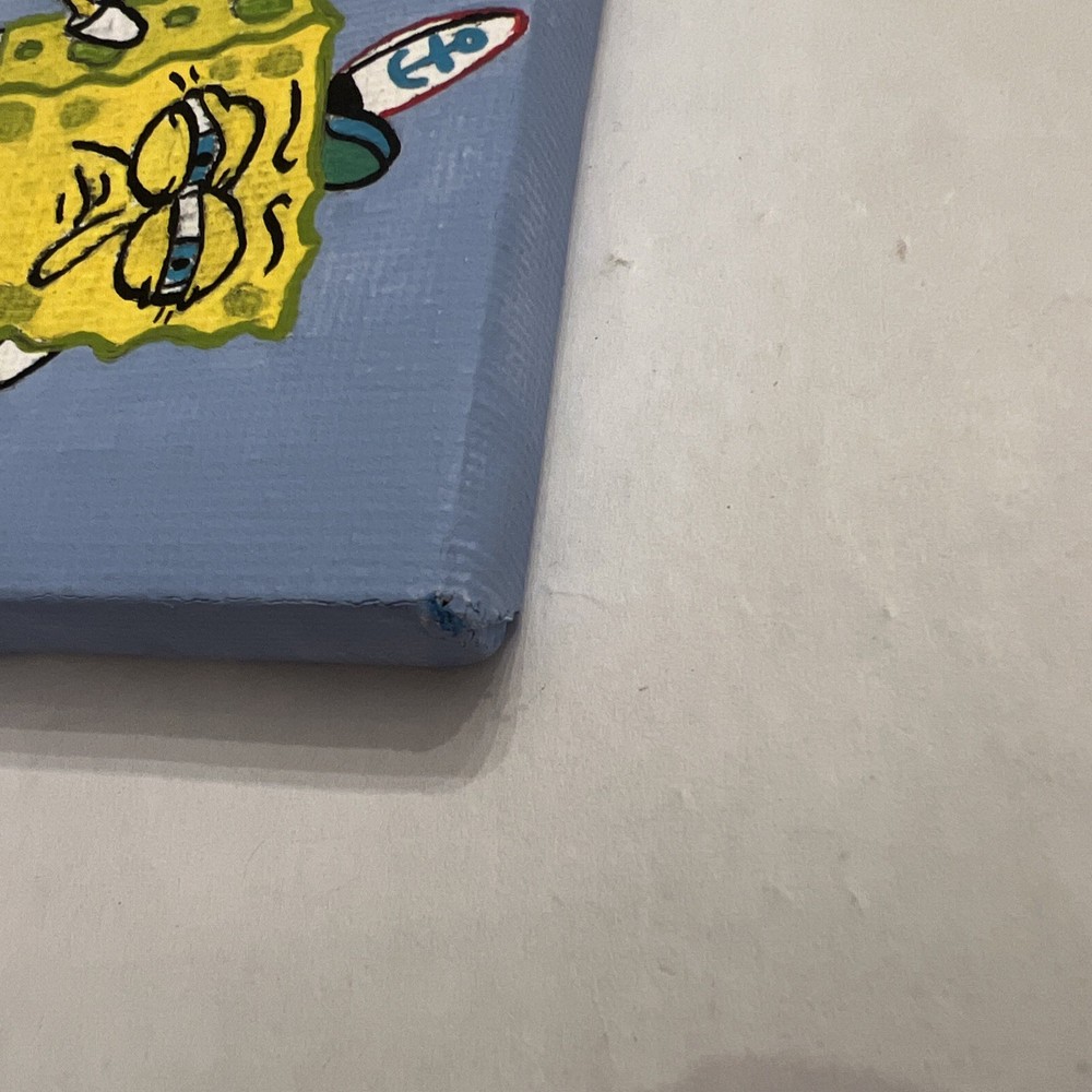Handpainted Stretched Canvas Spongebob