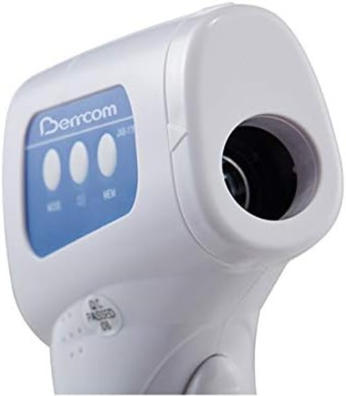 Digital Infrared Forehead Thermometer - Memory Recall Function, Compact and Red