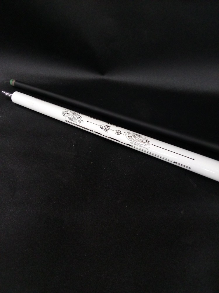 59" Hacker Billiard Pool Cue Black and White