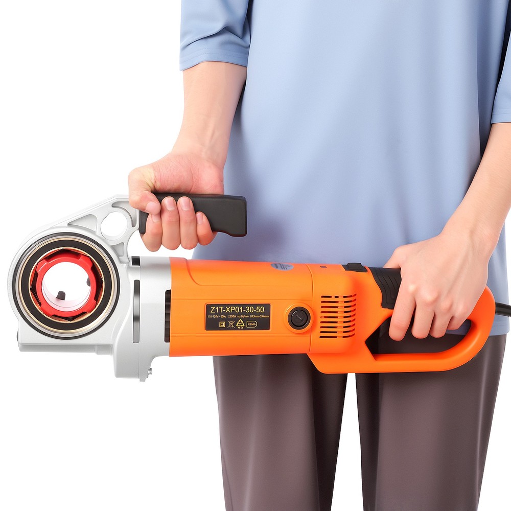 1/2" - 2 Inch Handheld Electric Pipe Threader Threading Machine W/6 Pipe Cutter