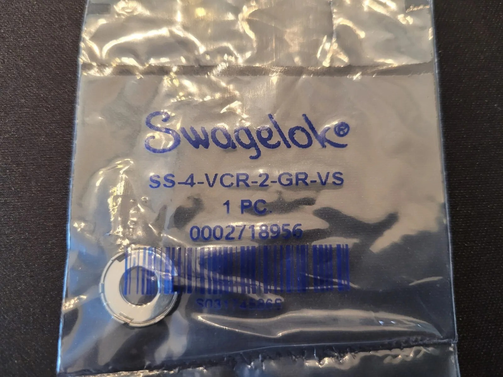 20 Pack - Swagelok 316L Stainless Steel VCR 1/4 in. Gasket SS-4-VCR-2-GR-VS