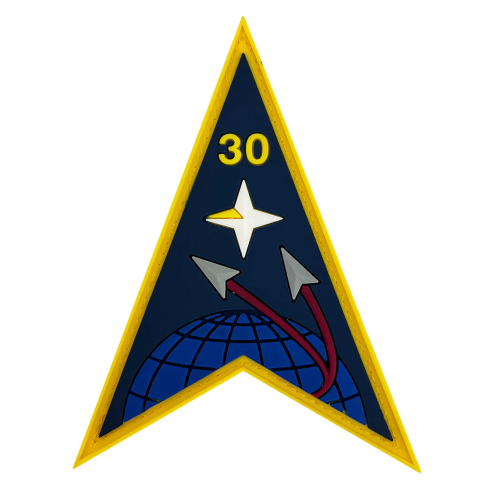 GENUINE U.S. SPACE FORCE PVC PATCH 30TH SPACE LAUNCH DELTA WITH HOOK