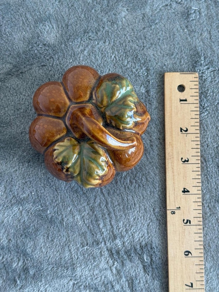 Ceramic Pumpkin Fall Autumn Thanksgiving Decoration - Brown