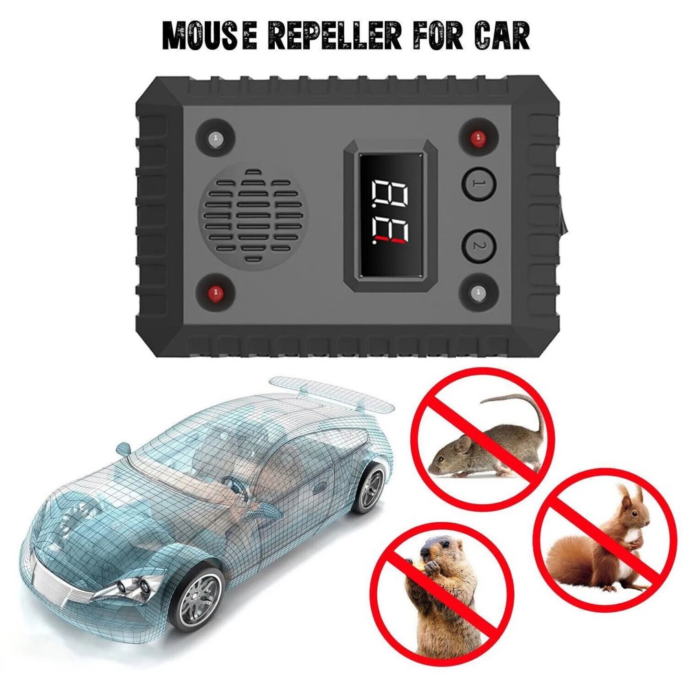 New Battery Wire Connection Ultrasonic Mouse Repeller for Car Wire Engine Rat