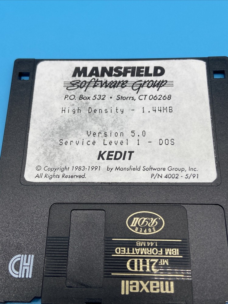 Vintage KEDIT Version 5.0 DOS Text Editor 3.5" Floppy Disk - Untested