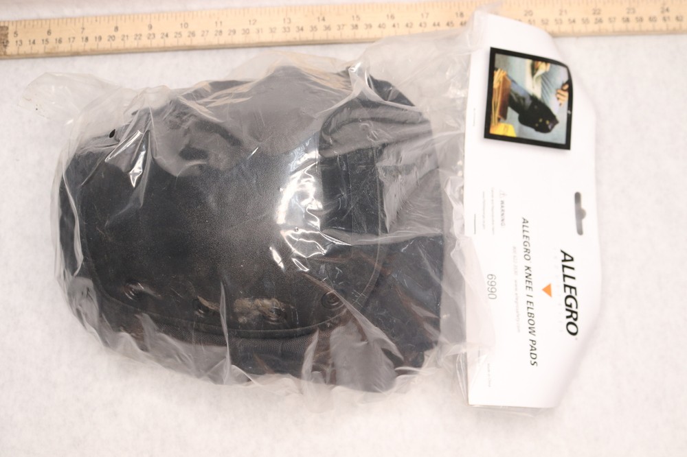 (Pair) Allegro Knee Pads Flex Rubber Universal Black 6990