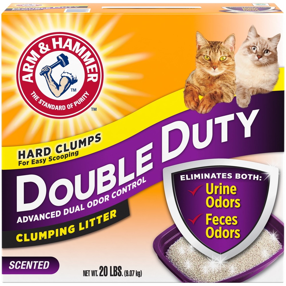 (4 pack) Double Duty Cat Litter, Advanced Odor Control Clumping Cat Litter,