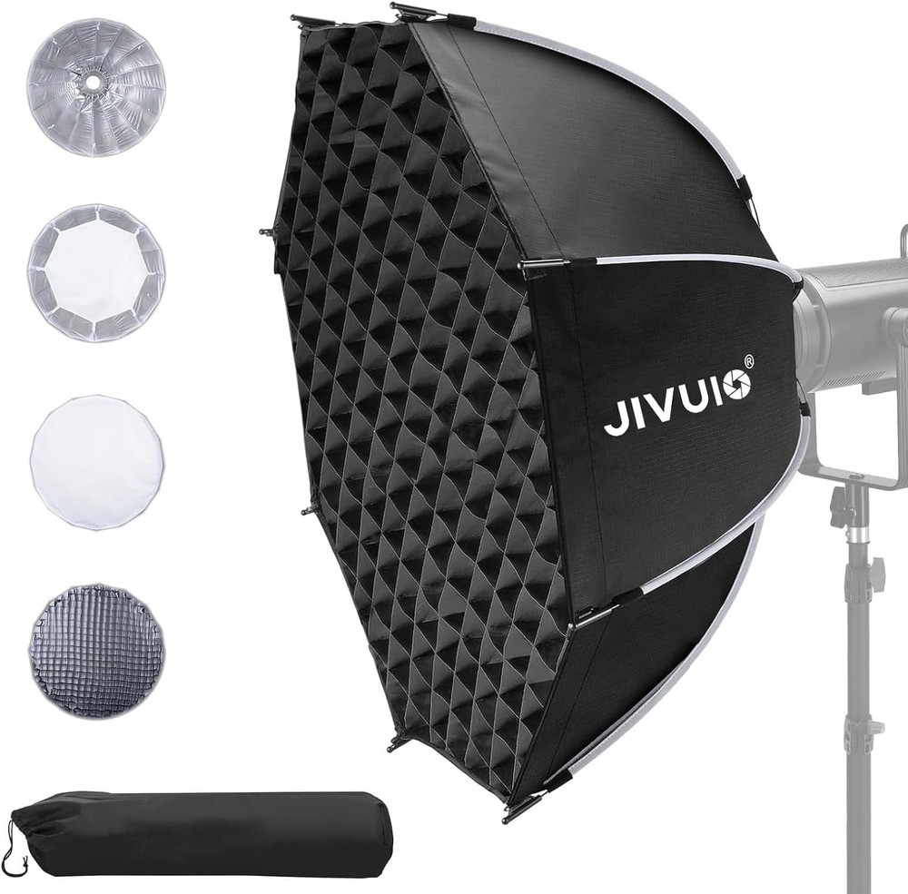 35.4"/90cm Octagonal Softbox, Quick Release Bowens Mount Softbox with Honeyco...