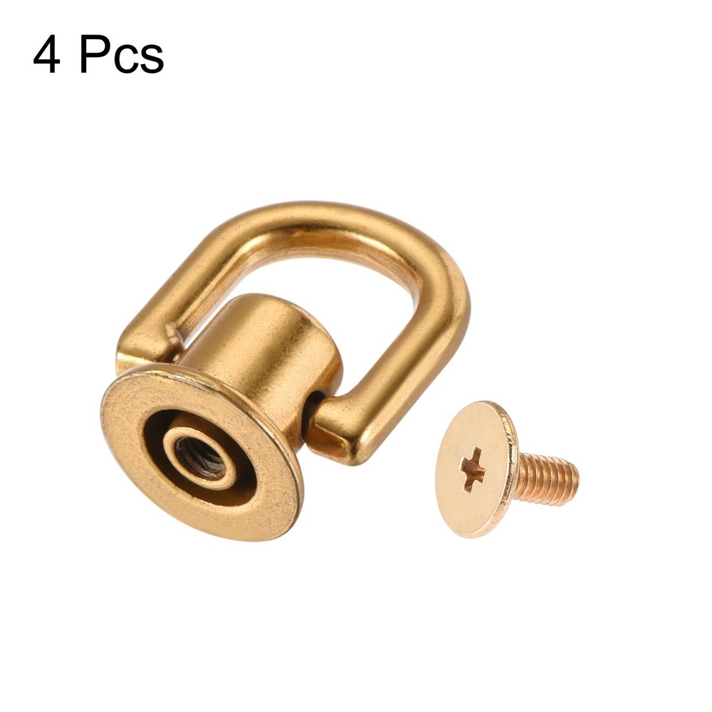 12x10mm Ball Head Button Studs with D for DIY Gold 4pcs