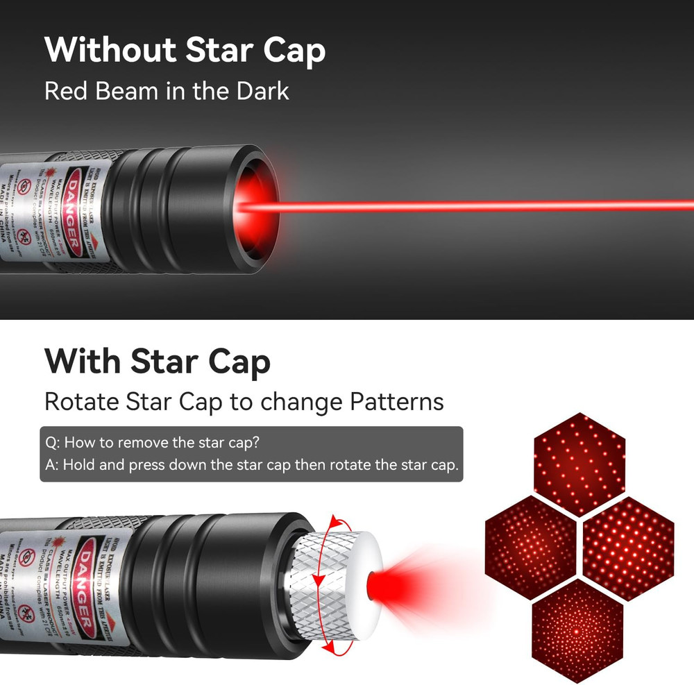 [Professional] Rechargeable Red Laser Pointer High Power Red Beam Laser Light Lo
