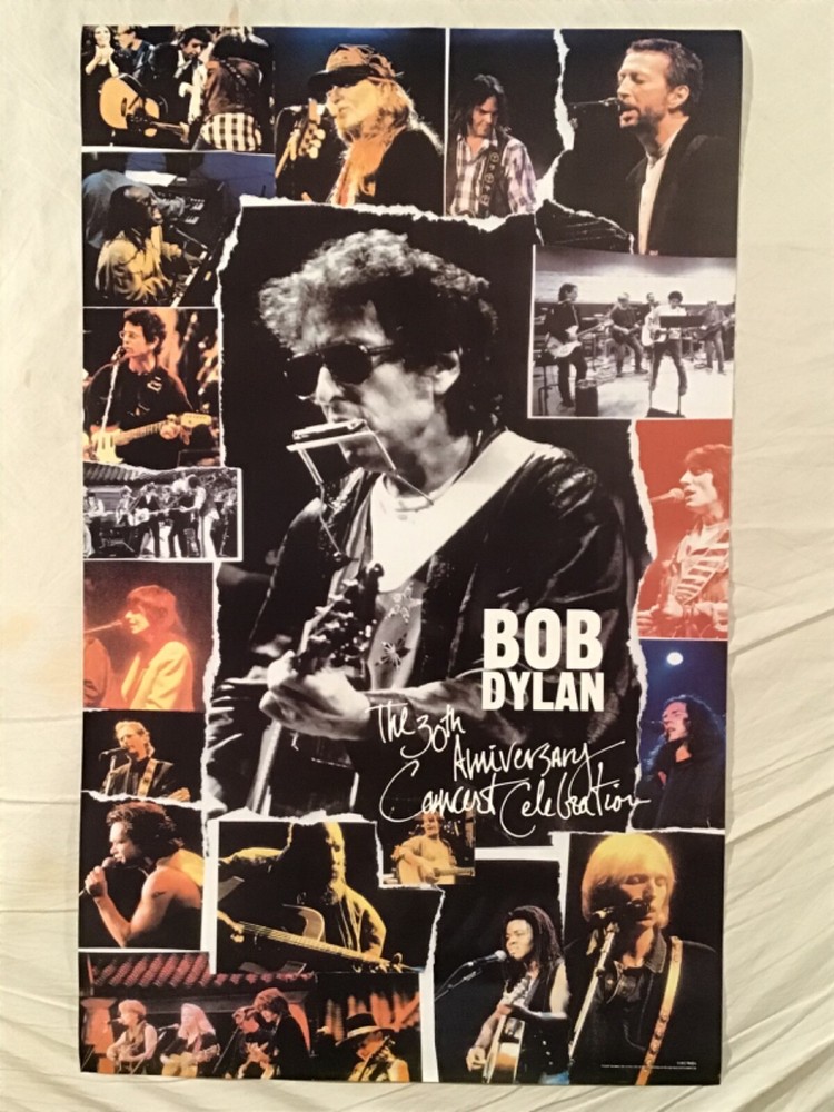 Bob Dylan 1993 Promo Poster 30th Tom Petty Clapton Eddie Vedder Chrissie Hynde